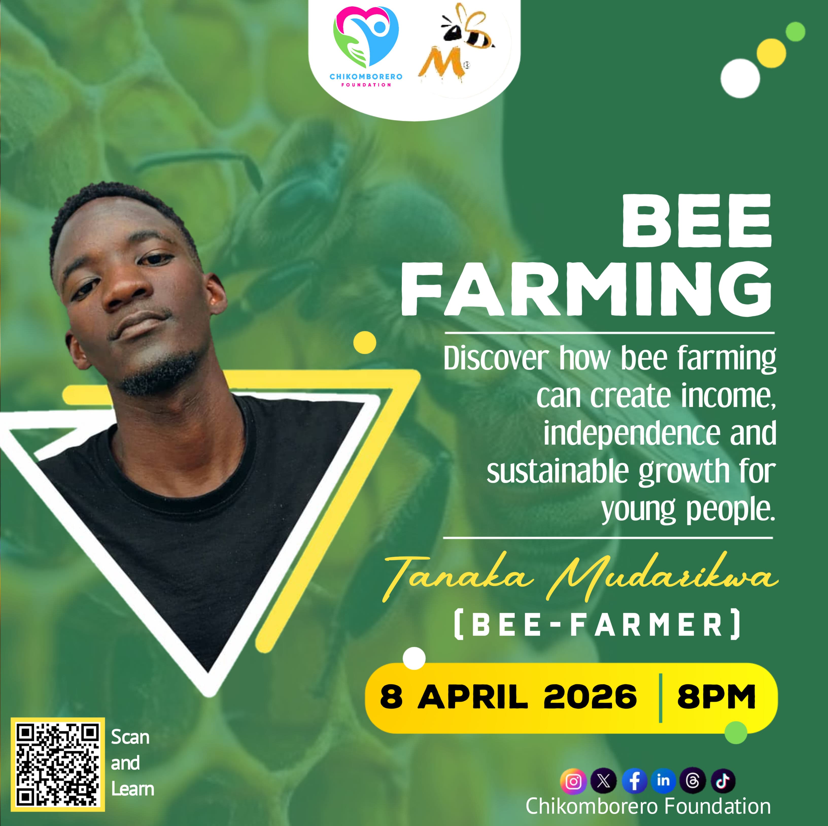 Youth in Beekeeping – Learning with Tanaka Mudarikwa